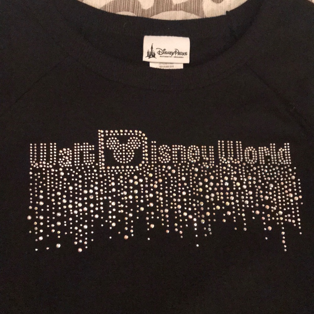 NWOT Disney Parks rhinestone sweatshirt size small - Picture 3 of 5